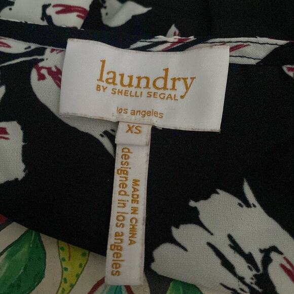 Laundry by Shelli Segal Black Floral Sleeveless Top Size XS - Picture 5 of 5